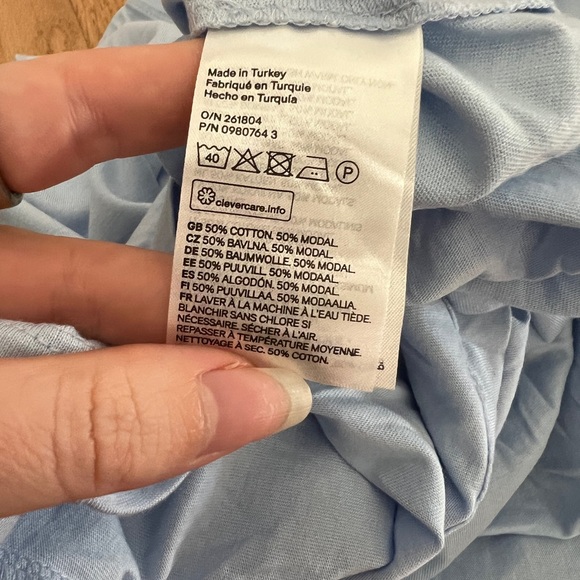 H&M Women’s Blue oversized Short Sleeve Maxi Dress Small - Picture 10 of 10